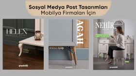 Sosyal medya post tasarımları mobilya firmaları için.