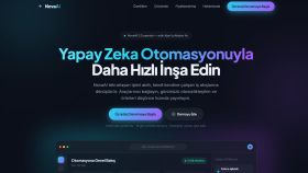 NovaAI - Yapay Zeka & SaaS Web Platformu Landing Page