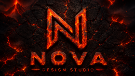 Nova Creative | Lava Temalı Premium Logo Tasarımı