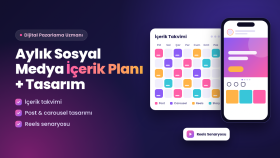 aylık sosyal medya içerik planı ve tasarımı yaparım