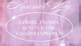 görsel, tasarım, sunum, içerik tasarımı yapıyorum
