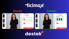 ticimax varyantlarını ilgili ürün renk kartına dönüştürürüm
