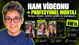 ham videonuzu motion grafikli profesyonel montaja çeviririm
