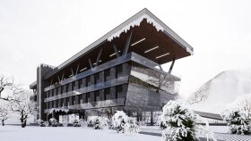 kayak otel projesi dış mekan tasarımı ve görselleştirmesi