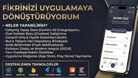 istediğiniz özelliklere sahip uygulama ve web sitesi yaparım