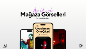 Google Play ve App Store mağaza görselleri tasarlayabilirim