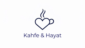 Kahfe & Hayat - Modern Line-Art Kafe Logosu