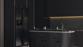 DARK KITCHEN DESIGN & RENDER
