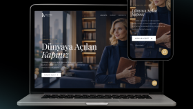 Eğitim kurumları için modern ve profesyonel web sitesi.