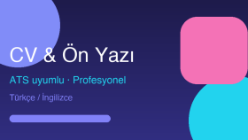 cv ve ön yazınızı profesyonelce hazırlayabilirim