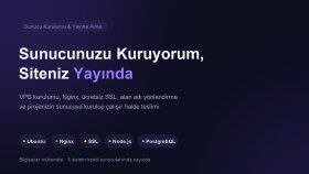 sunucunuzu kurup sitenizi yayına alıyorum