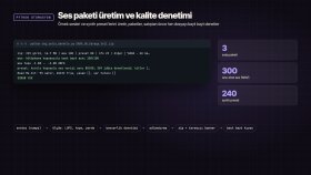 Ses paketi üretim ve kalite denetim otomasyonu
