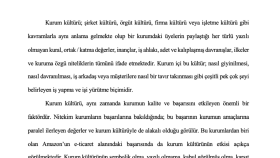 Kurum kültürünü anlatan kısa metin hazırlama