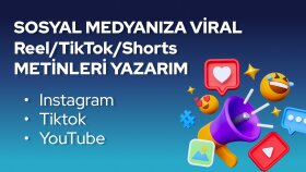 viral reel/tiktok/shorts metinleri yazarım