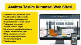 web sitenizi anahtar teslim şekilde teslim ederim