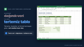 dağınık verinizi analize hazır tertemiz tabloya çeviririm