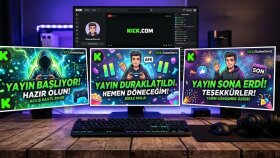 yayıncılar için başlangıç bitiş duraklama ekranı tasarlarım