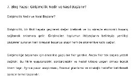 Girişimcilik...