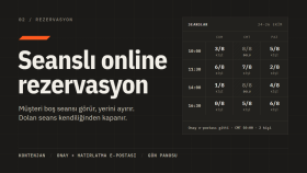 işletmenize seanslı online rezervasyon sistemi kurarım