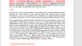 Makale analizi ve raporlaması
