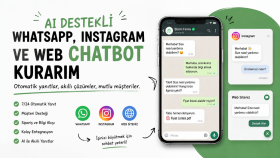 AI destekli WhatsApp, instagram ve Web chatbotu kurarım