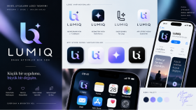 LUMIQ — Mobil Uygulama Logo ve İkon Konsepti