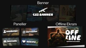 Counter Strike temalı yayıncı profili tasarımları