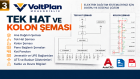 elektrik tek hat ve kolon şeması çizebilirim