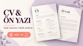 CV ve ön yazınızı sade ve düzenlenebilir biçimde hazırlarım
