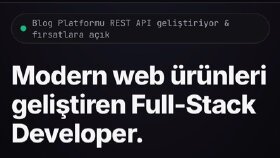 Modern & Responsive Kişisel Portfolyo Web Sitesi 