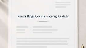 Resmi Belge Çevirisi