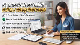 el yazılarınızı dijital alana geçirip düzenleyebilirim