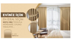 Bej Perde Banner Tasarımı