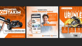 Yedeknokta firması için yaptığımız 3 lü post paketi