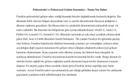 Psikoseksüel ve Psikososyal Gelişim Karşılaştırması