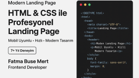 HTML ve CSS ile size özel Landing Page oluştururum