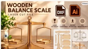 Ahşap Denge Terazisi – Lazer ve CNC Kesim Tasarımı