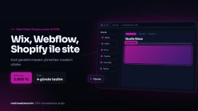 Wix, Webflow veya Shopify ile web sitesi kurarım