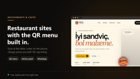 Online sipariş sistemi + QR menü + admin panel