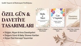 Zarif ve Özgün Davetiye & Özel Gün Kartı Tasarımları