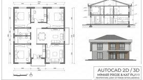 AutoCad ile mimari kat planı ve teknik çizim yaparım