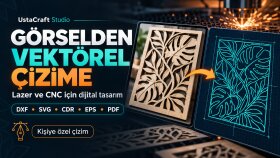 görselinizi lazer ve CNC için DXF SVG çizime dönüştürürüm