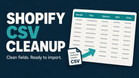 Shopify ürün CSV dosyanızı temizler ve düzenlerim