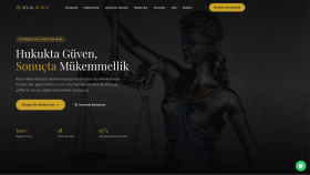 Modern ve mobil uyumlu tek sayfa avukatlık ofisi web sitesi.