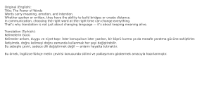 Dil Değil, Anlam Çeviriyorum