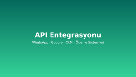 sisteminize api entegrasyonu yapıyorum