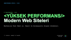 markanıza özel yüksek performanslı modern web sitesi yaparım