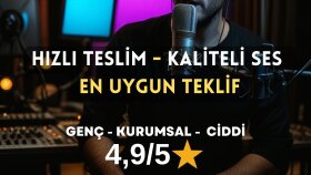 ihtiyacınız olan seslendirmeyi yapabilirim