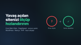 yavaş açılan sitenizi ölçüp hızlandırırım