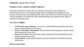 Minimalist Ahşap Duvar Saati